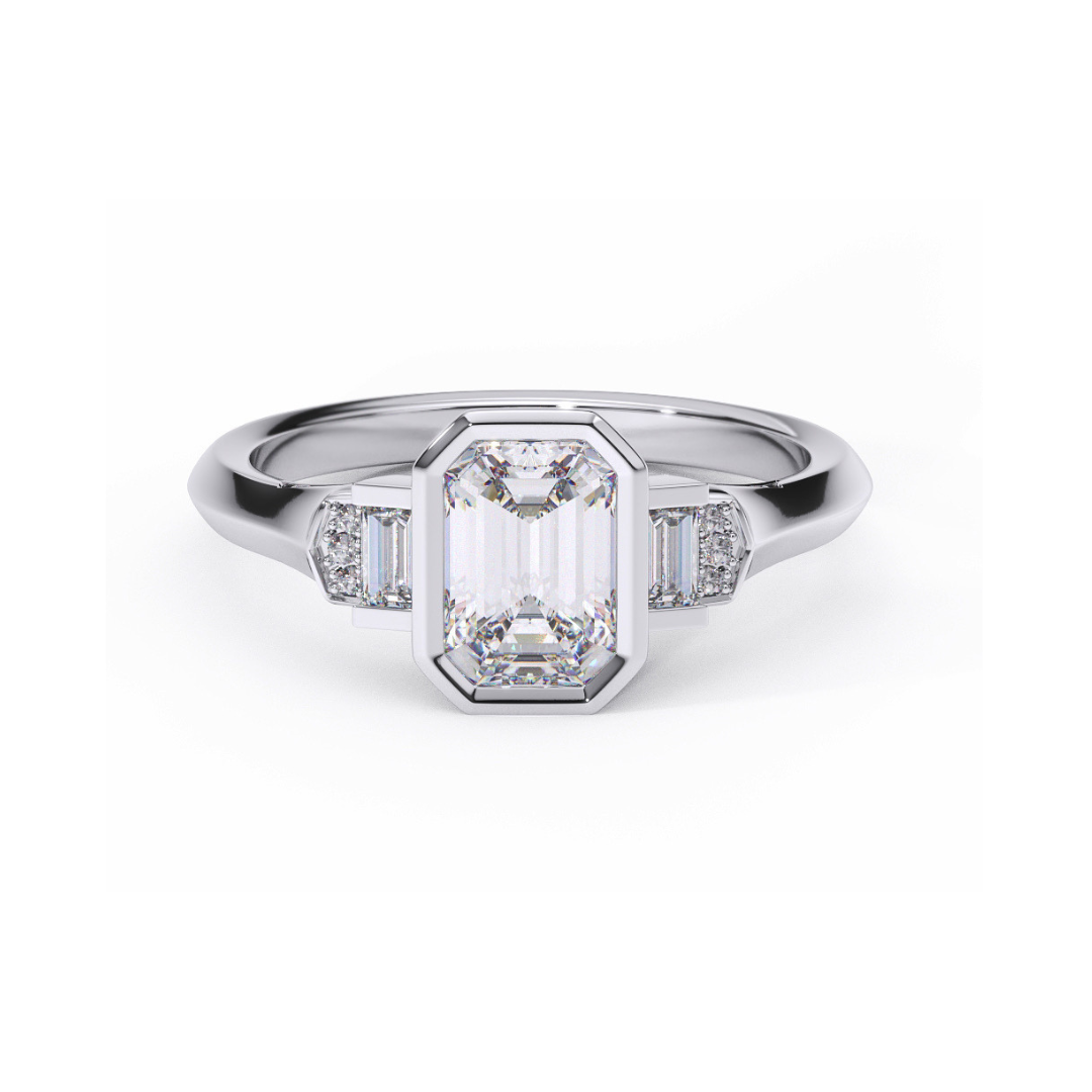 LUCIA ENGAGEMENT RING  LAB GROWN 1 CT.