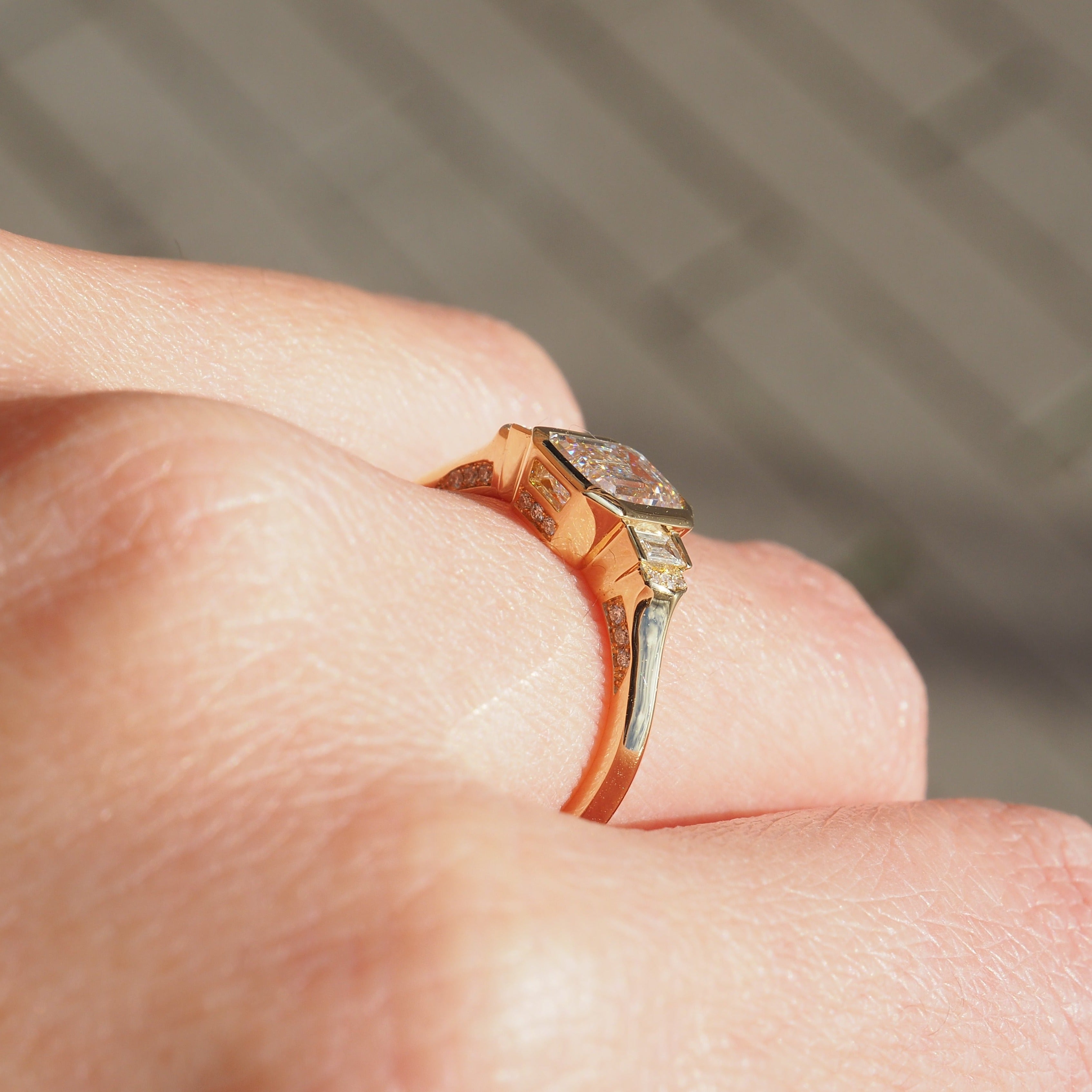 LUCIA ENGAGEMENT RING  LAB GROWN 1 CT.