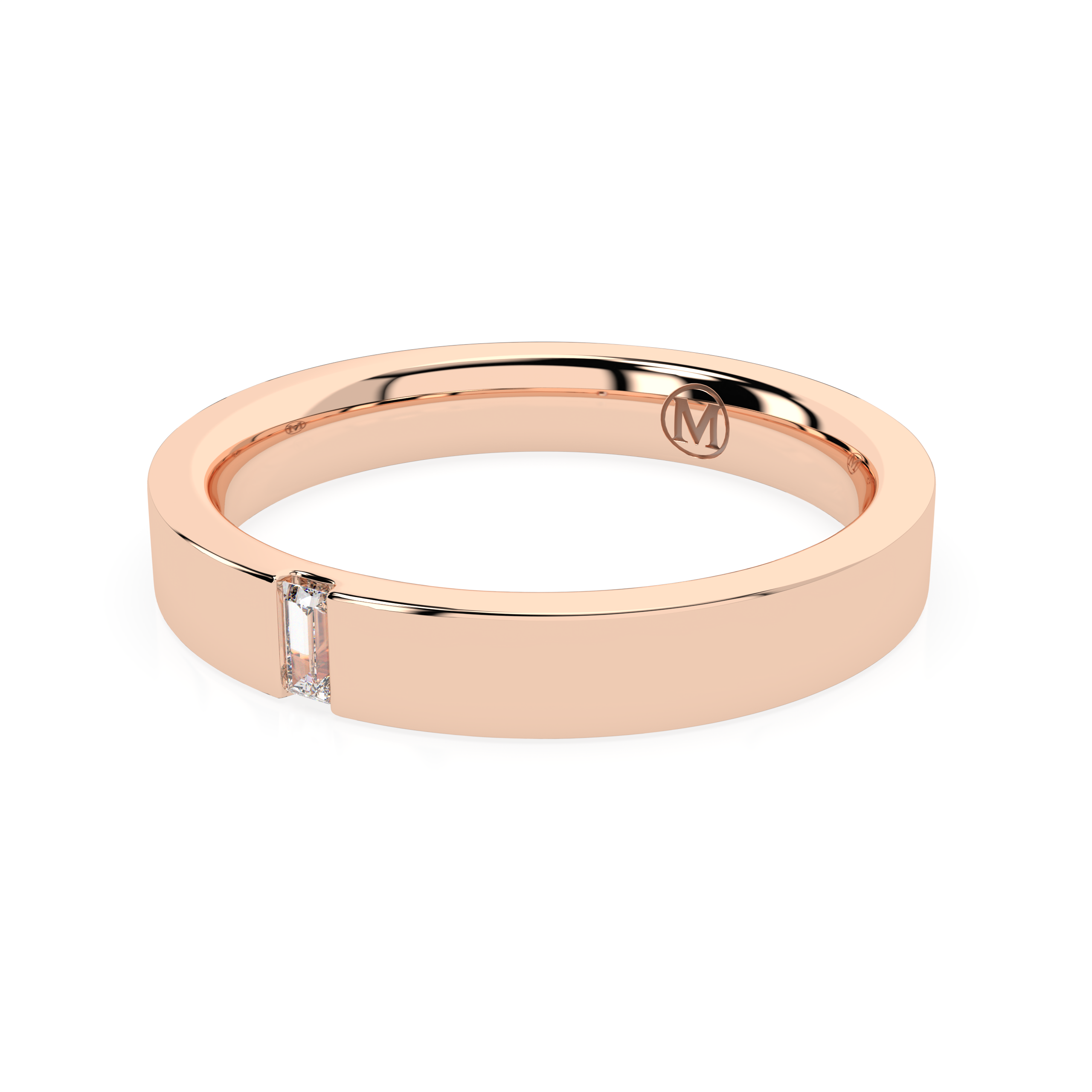 VERTICAL BAGUETTE DIAMOND BAND 3 MM.