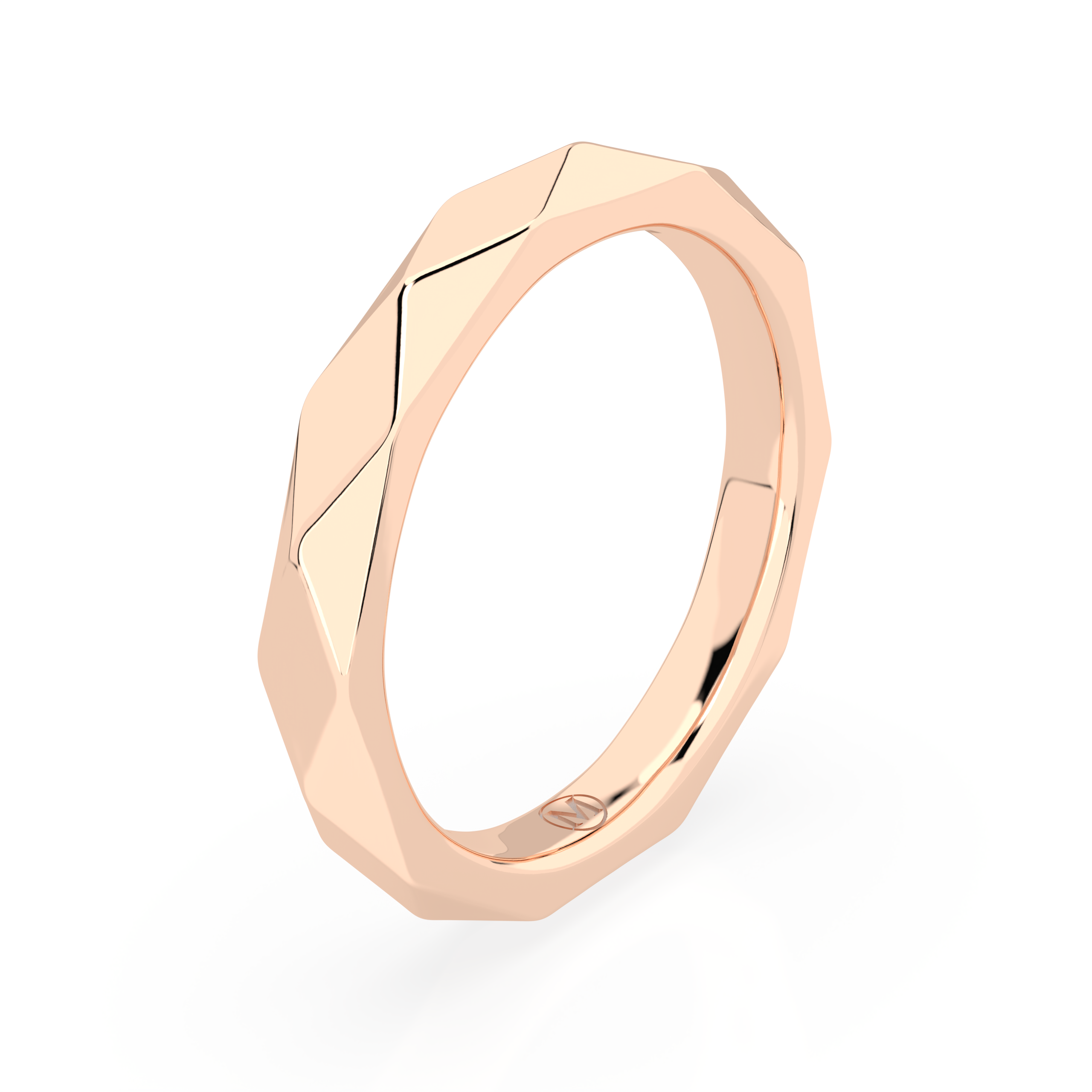 FACETED RING 3 MM. ( PLAIN )