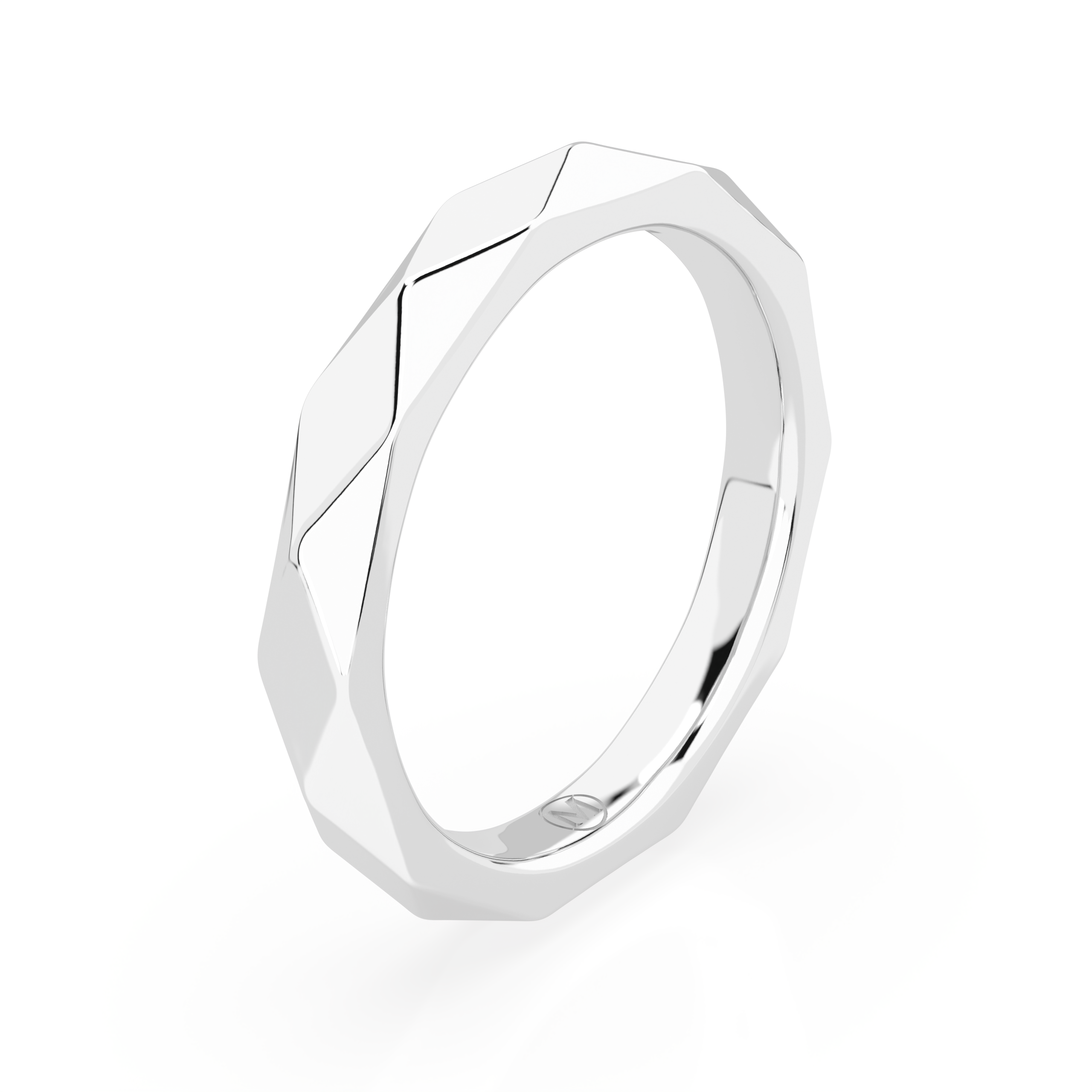 FACETED RING 3 MM. ( PLAIN )