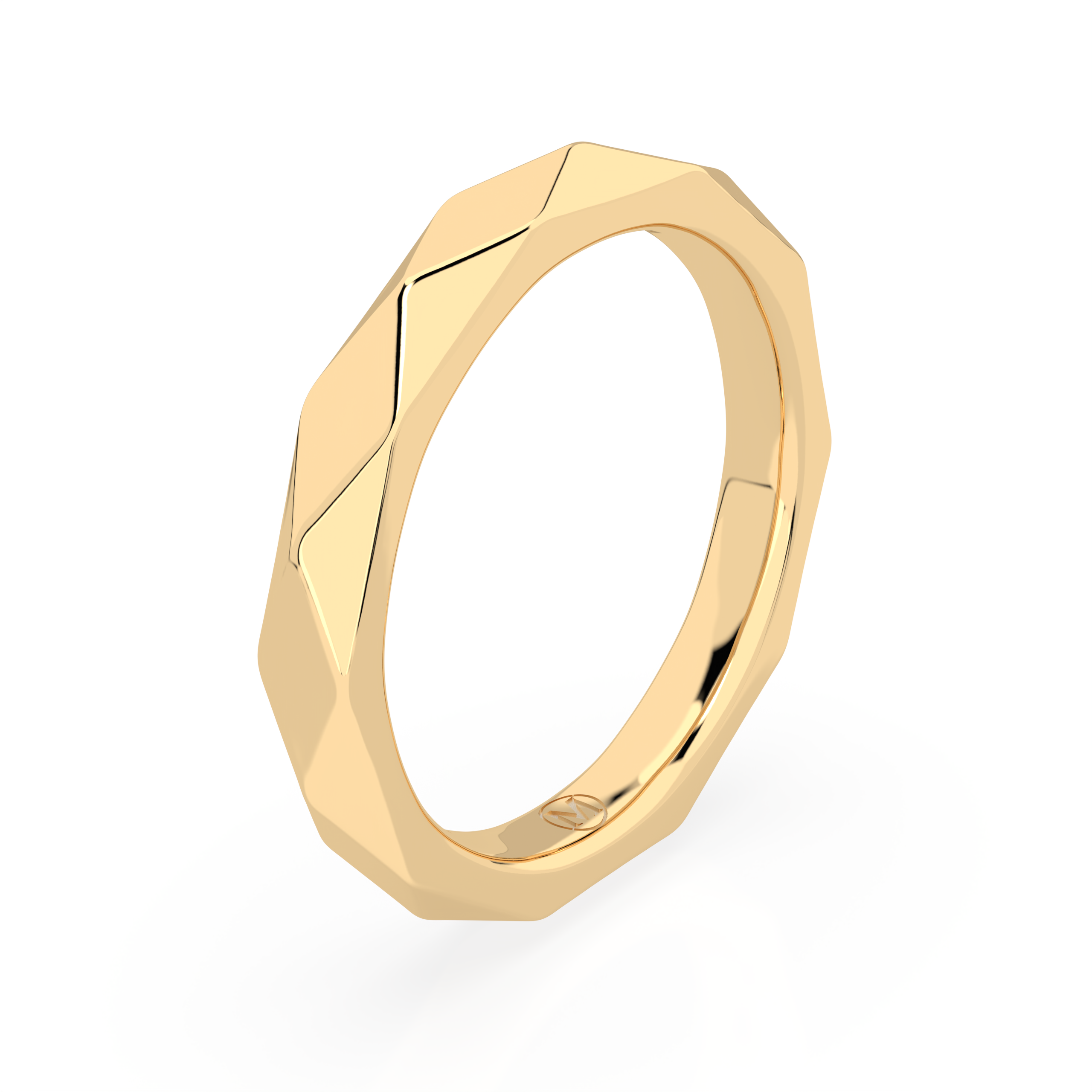 FACETED RING 3 MM. ( PLAIN )