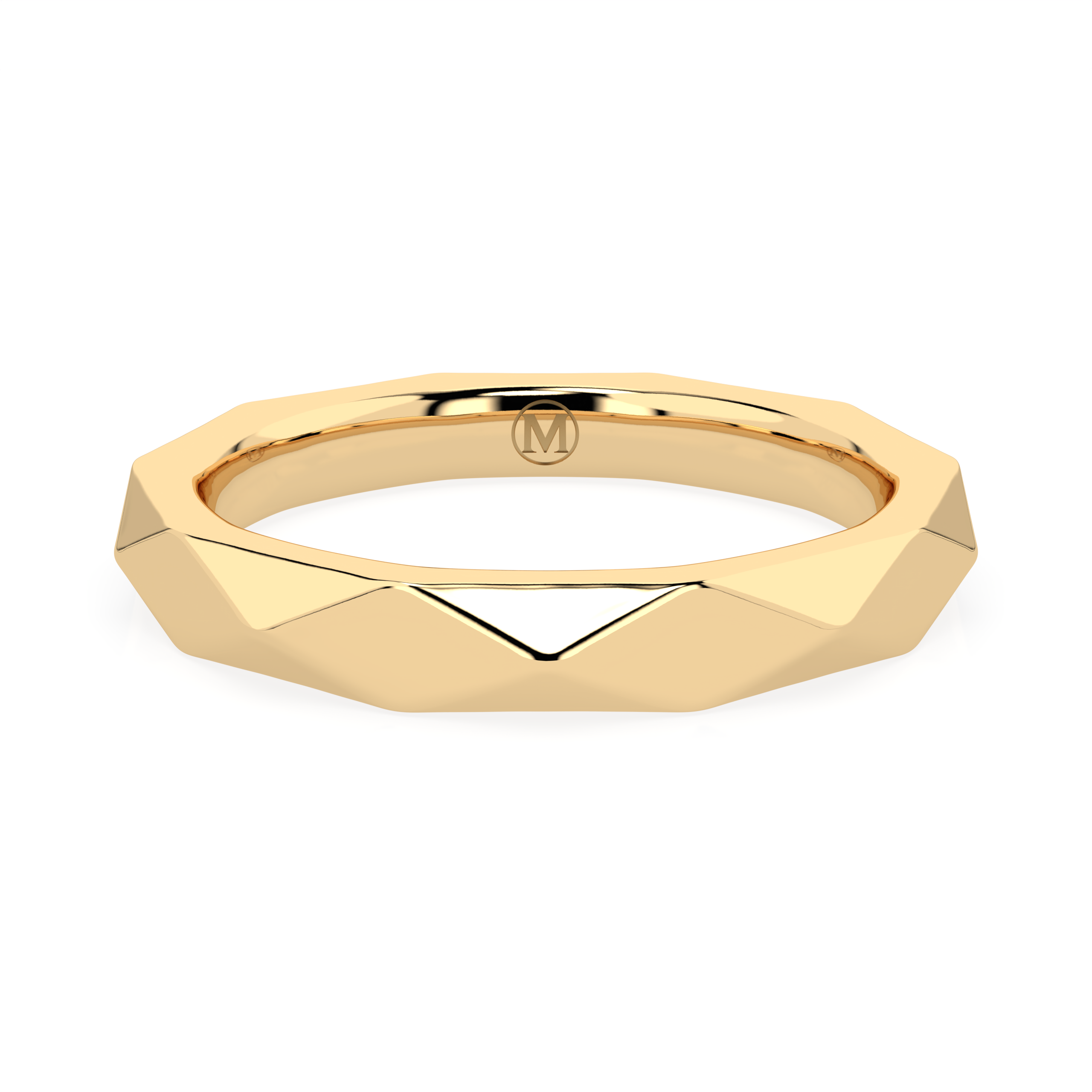 FACETED RING 3 MM. ( PLAIN )