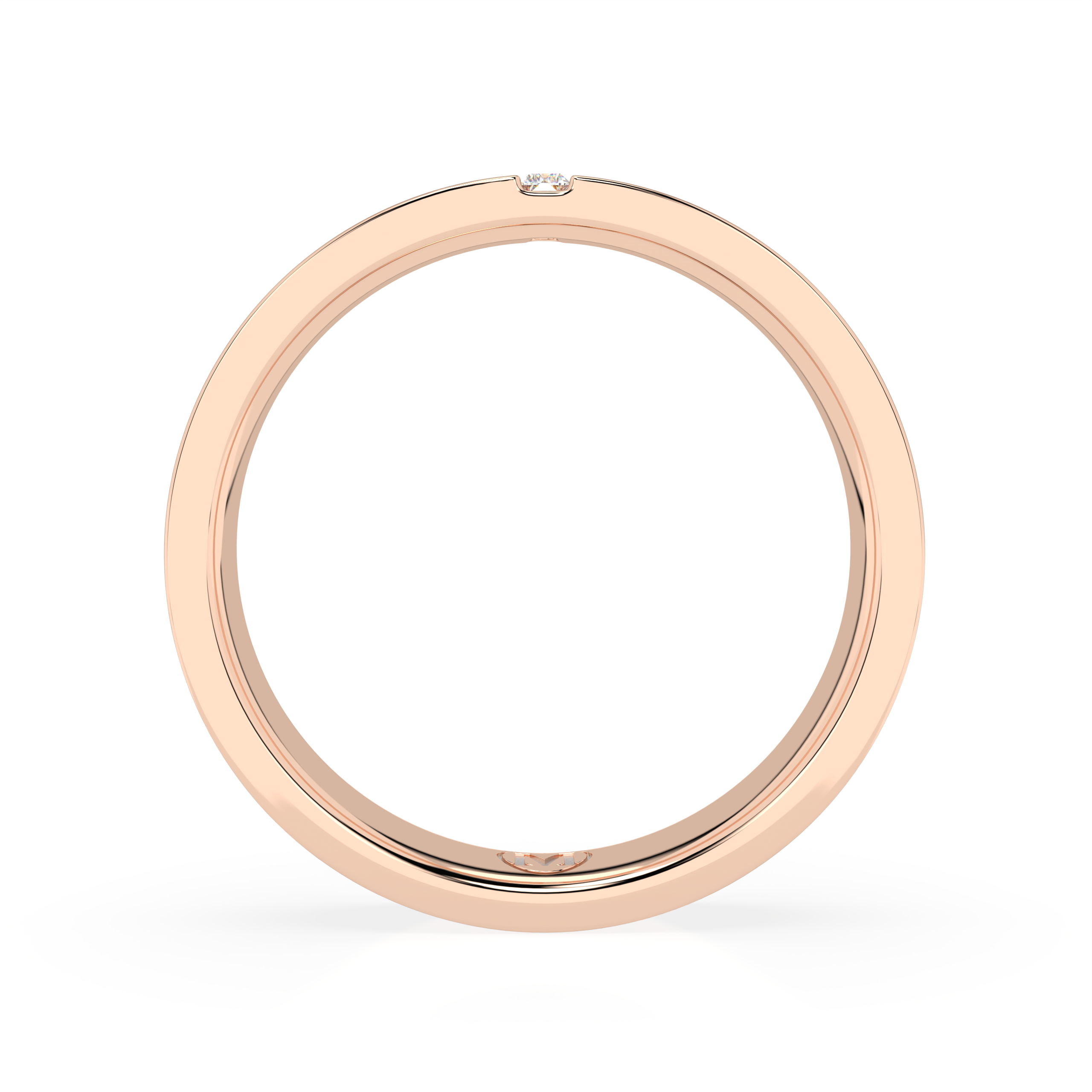 VERTICAL BAGUETTE DIAMOND BAND 4 MM.