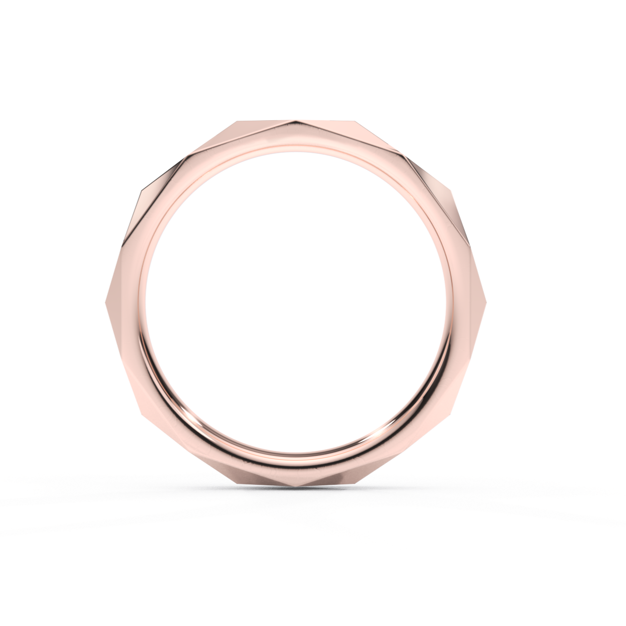 FACETED RING 5 MM. ( PLAIN )