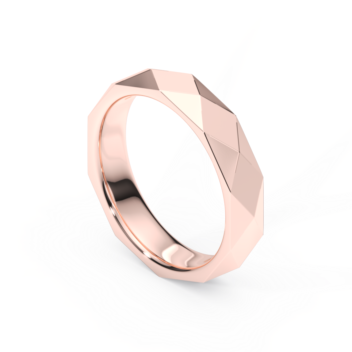 FACETED RING 5 MM. ( PLAIN )