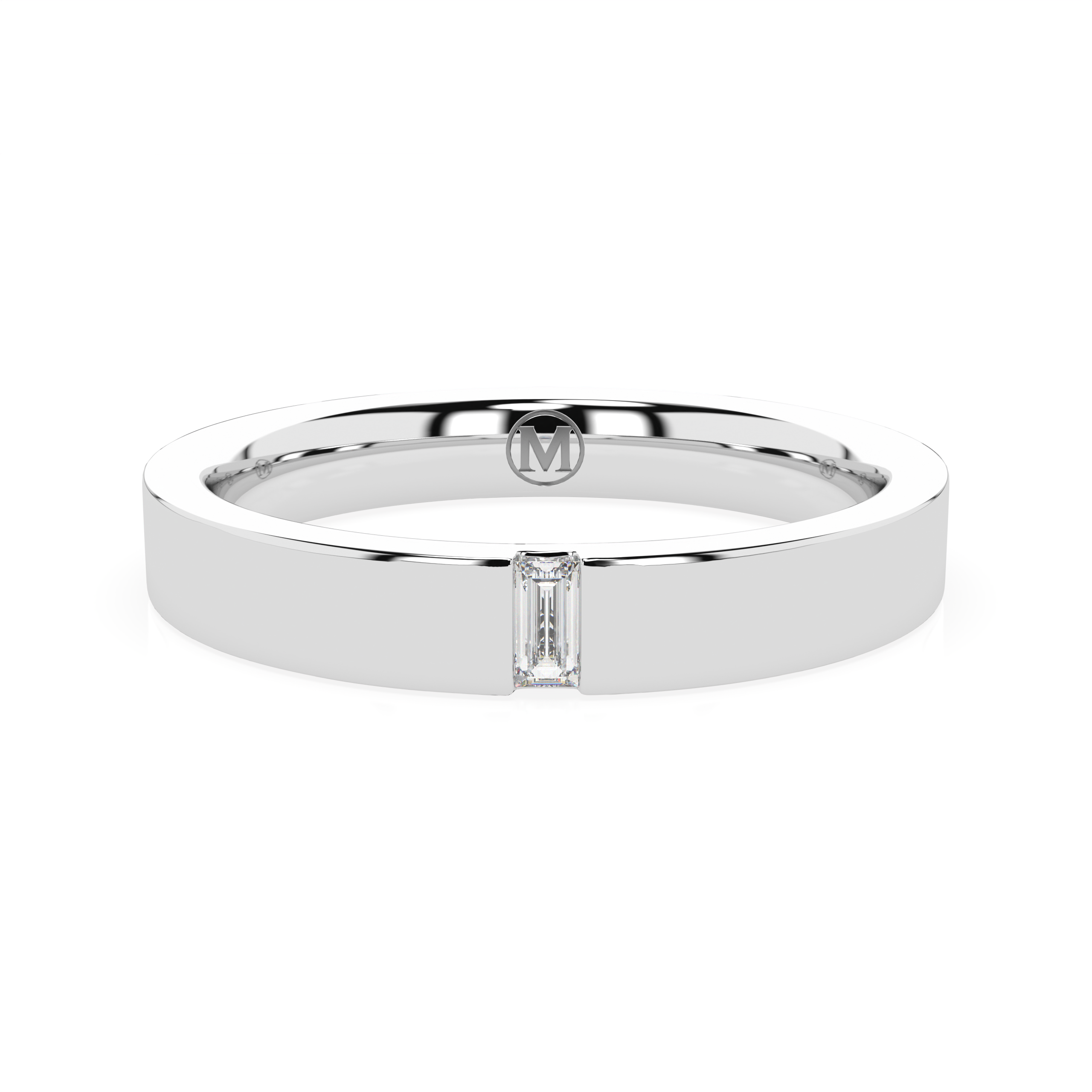 VERTICAL BAGUETTE DIAMOND BAND 3 MM.