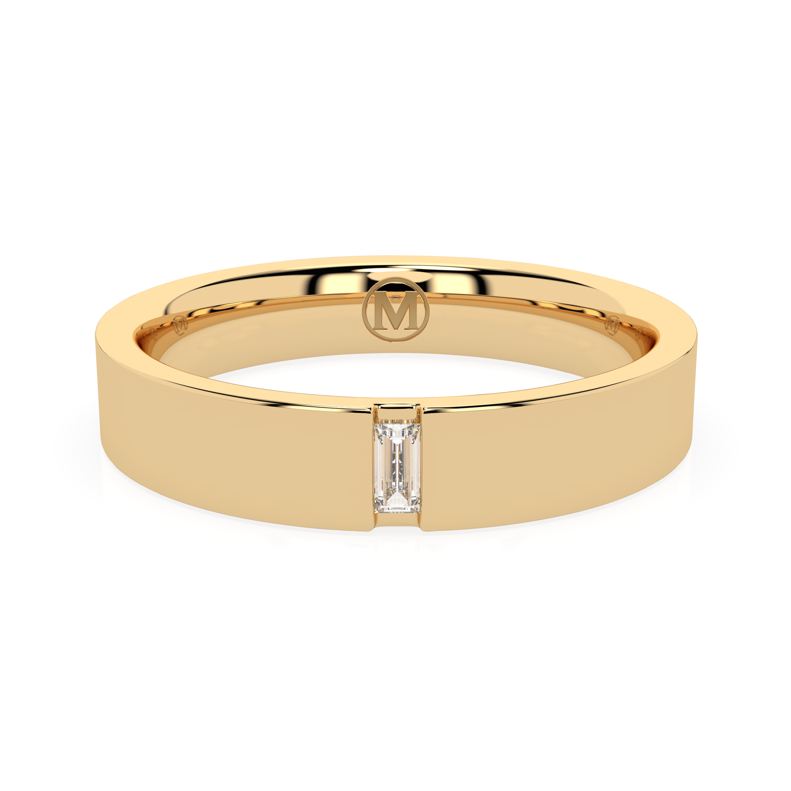 VERTICAL BAGUETTE DIAMOND BAND 4 MM.